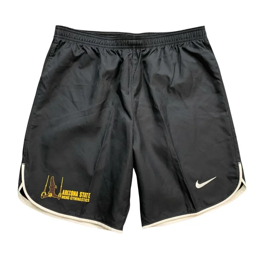 ASU Gymnastics Shorts Mens S Small Black Laser Woven SLIM Fit Arizona State Nike